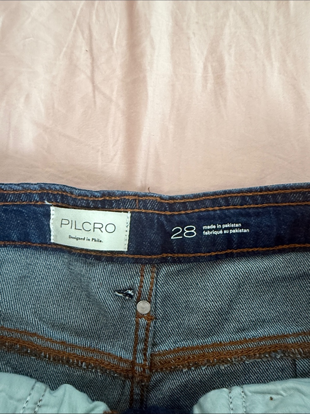 Pilcro Anthropologie Wide-Leg High-Rise Dark Blue Jeans Size 28 Fall Fashion - Picture 9 of 14